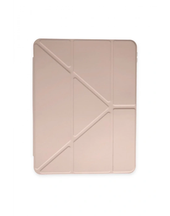 Newface iPad Pro 11 (2024) Kılıf Kalemlikli Mars Tablet Kılıfı - Rose Gold