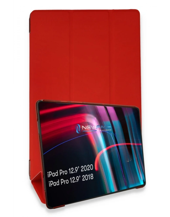 Newface iPad Pro 12.9 (2021) Kılıf Tablet Smart Kılıf - Kırmızı