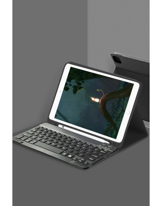 Newface iPad Pro 12.9 (2022) Kılıf KC01 Smart Klavyeli Tablet Kılıfı - Siyah