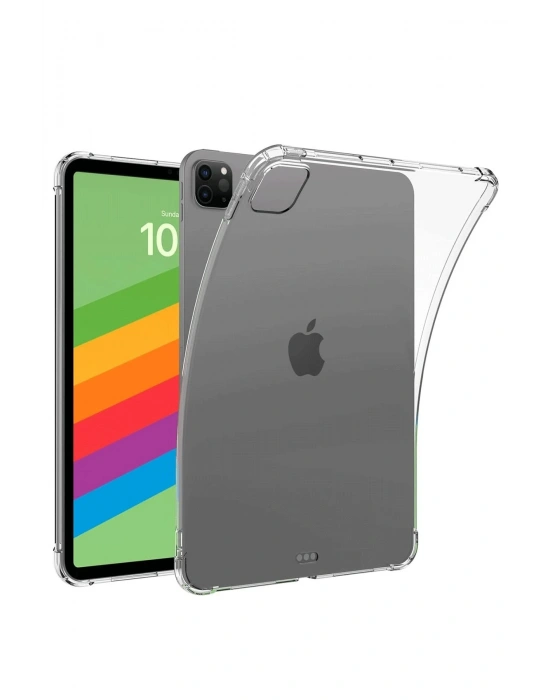 Newface iPad Pro 13 (2024) Kılıf Anti Shock Tablet Silikon - Şeffaf