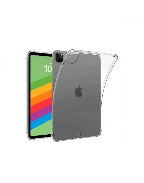 Newface iPad Pro 13 (2024) Kılıf Anti Shock Tablet Silikon - Şeffaf