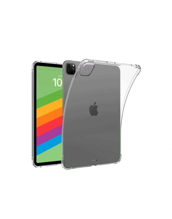 Newface iPad Pro 13 (2024) Kılıf Anti Shock Tablet Silikon - Şeffaf