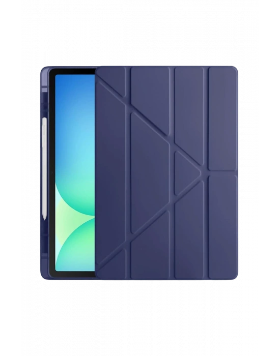 Newface iPad Pro 13 (2024) Kılıf Kalemlikli Hugo Tablet Kılıfı - Lacivert