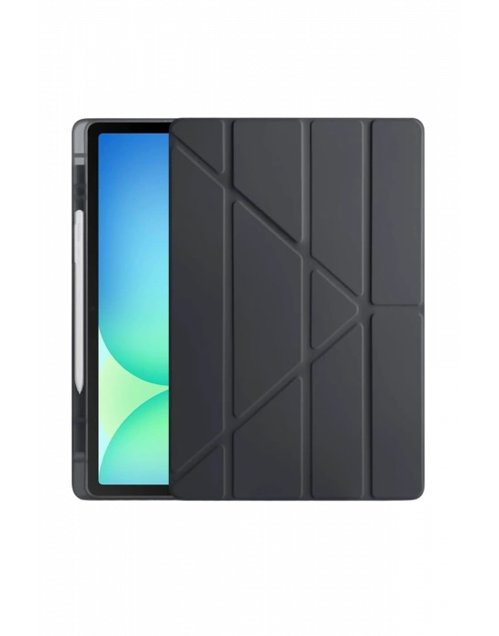 Newface iPad Pro 13 (2024) Kılıf Kalemlikli Hugo Tablet Kılıfı - Siyah