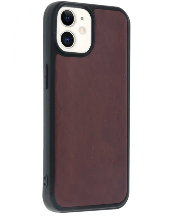 Newface iPhone 11 Kılıf Aras Deri Kapak - Bordo