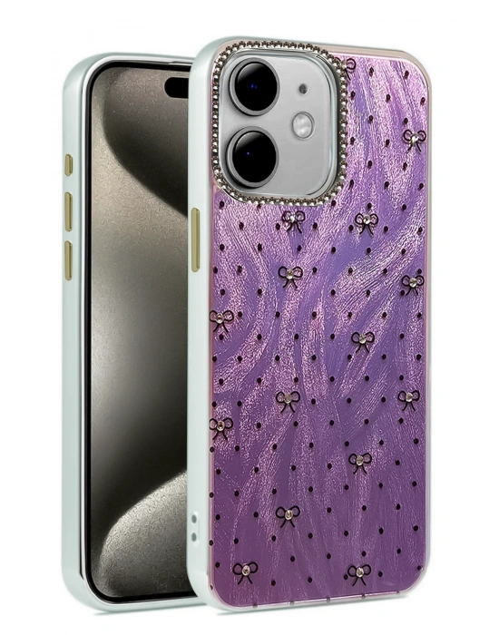 Newface iPhone 11 Kılıf Blade Aynalı Desenli Kapak - Desen 2