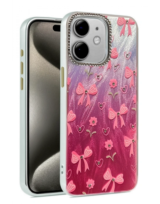 Newface iPhone 11 Kılıf Blade Aynalı Desenli Kapak - Desen 3