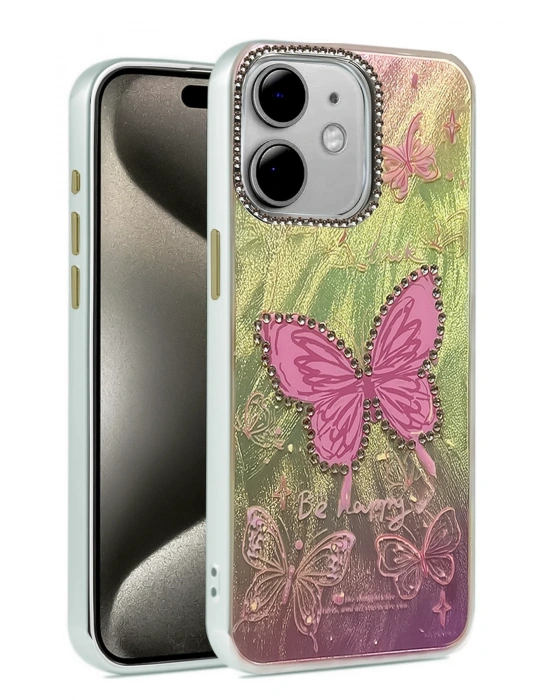 Newface iPhone 11 Kılıf Blade Aynalı Desenli Kapak - Desen 5