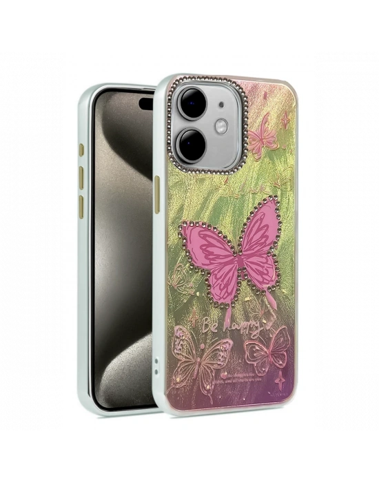 Newface iPhone 11 Kılıf Blade Aynalı Desenli Kapak - Desen 5