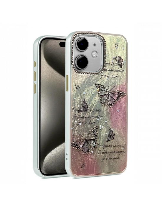 Newface iPhone 11 Kılıf Blade Aynalı Desenli Kapak - Desen 6