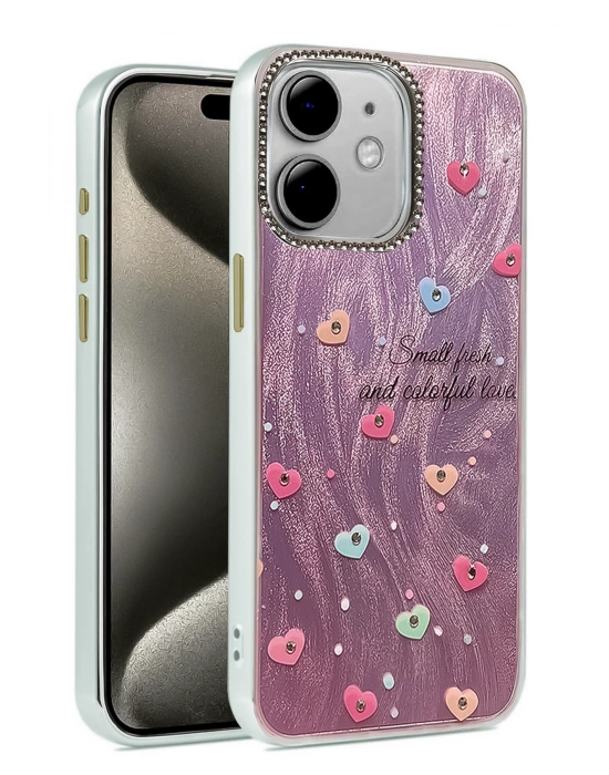 Newface iPhone 11 Kılıf Blade Aynalı Desenli Kapak - Desen 8