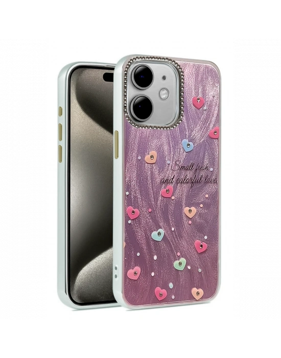 Newface iPhone 11 Kılıf Blade Aynalı Desenli Kapak - Desen 8