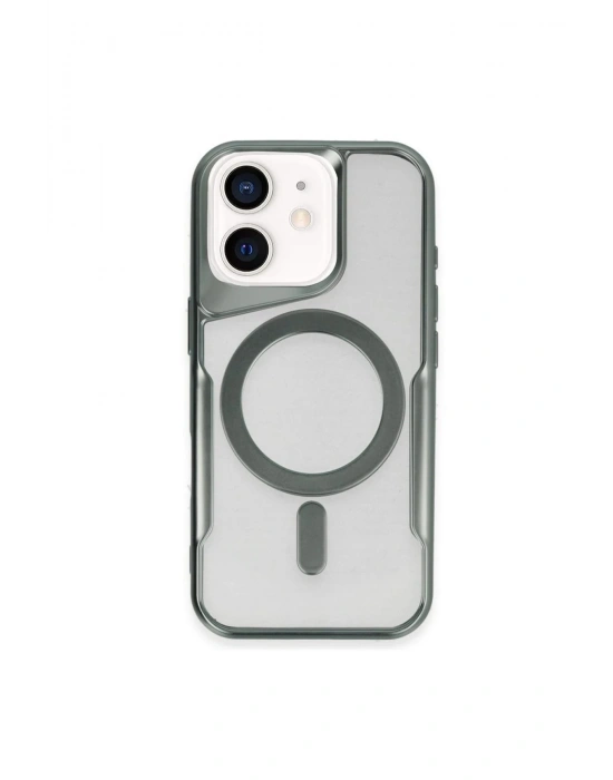 Newface iPhone 11 Kılıf Boyi Magsafe Silikon Kapak - Yeşil