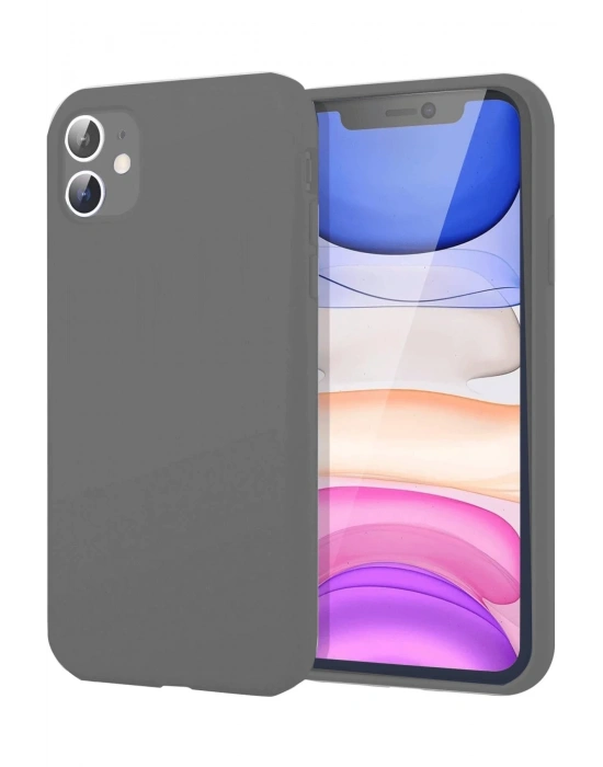 Newface iPhone 11 Kılıf First Silikon - Gri
