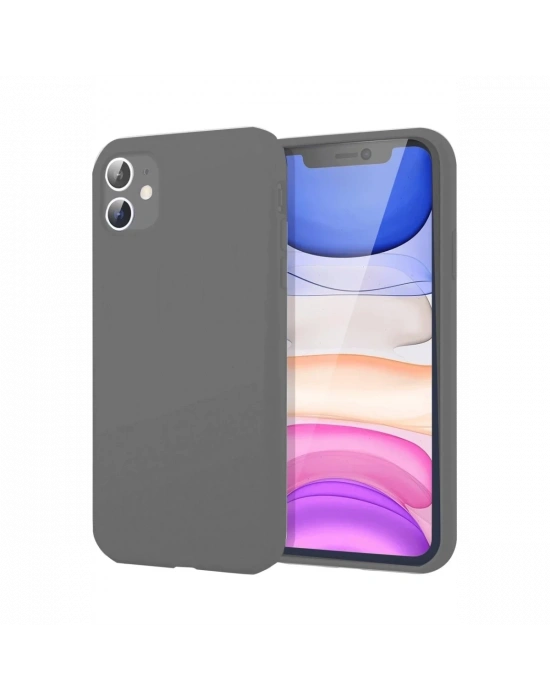 Newface iPhone 11 Kılıf First Silikon - Gri