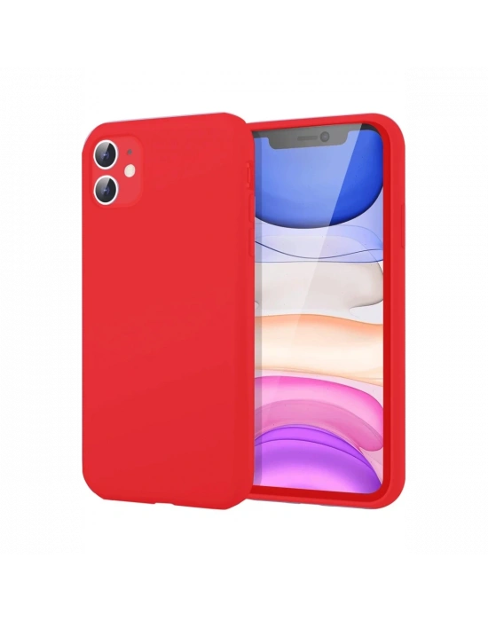Newface iPhone 11 Kılıf First Silikon - Kırmızı