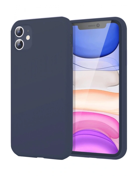 Newface iPhone 11 Kılıf First Silikon - Lacivert