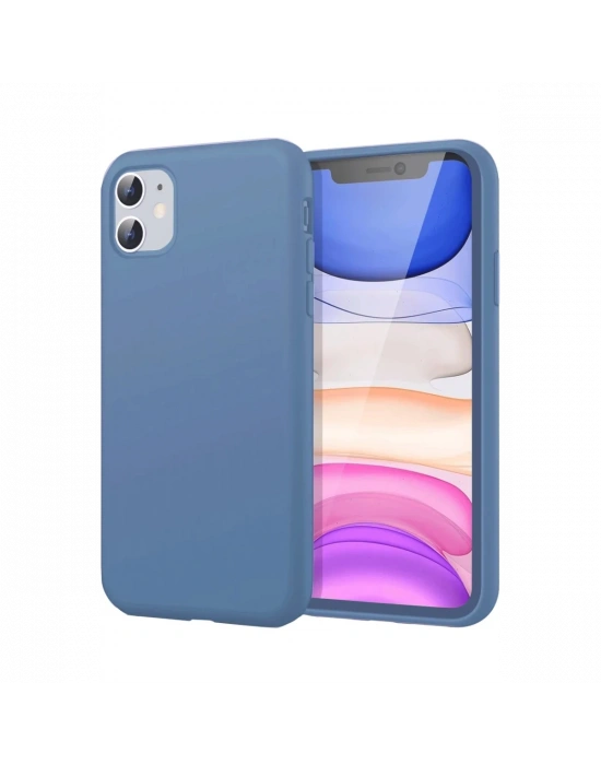 Newface iPhone 11 Kılıf First Silikon - Mavi