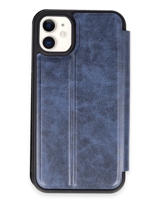 Newface iPhone 11 Kılıf Flip Cover - Lacivert