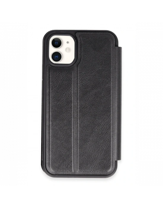Newface iPhone 11 Kılıf Flip Cover - Siyah