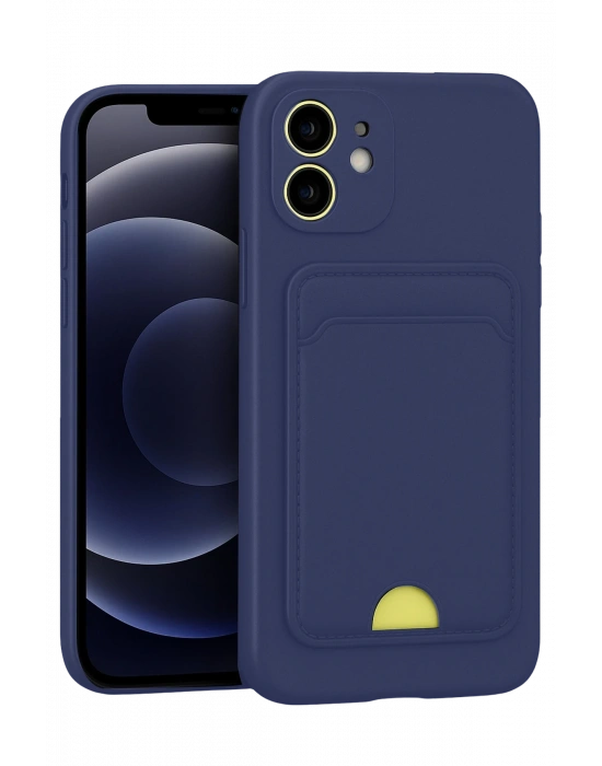 Newface iPhone 11 Kılıf Kelvin Kartvizitli Silikon - Lacivert