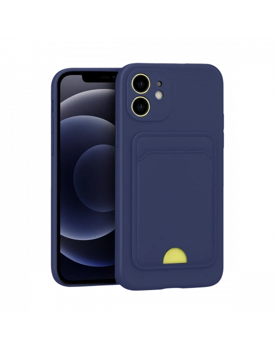 Newface iPhone 11 Kılıf Kelvin Kartvizitli Silikon - Lacivert