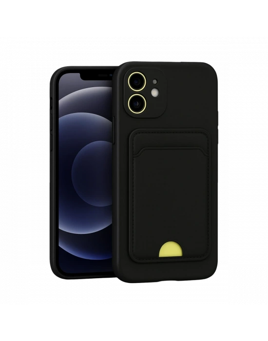 Newface iPhone 11 Kılıf Kelvin Kartvizitli Silikon - Siyah
