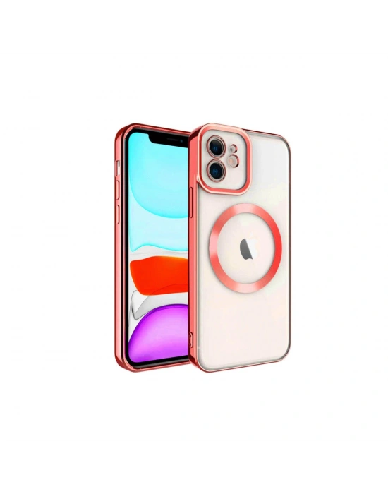 Newface iPhone 11 Kılıf Kross Magneticsafe Kapak - Kırmızı