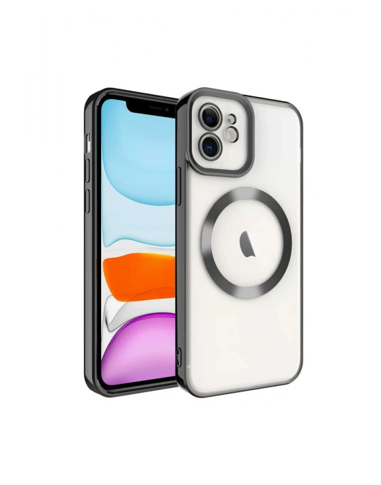 Newface iPhone 11 Kılıf Kross Magneticsafe Kapak - Siyah
