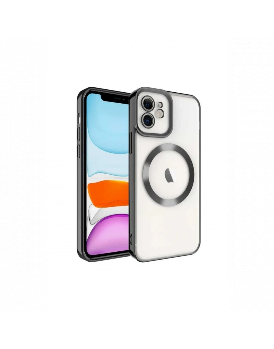 Newface iPhone 11 Kılıf Kross Magneticsafe Kapak - Siyah