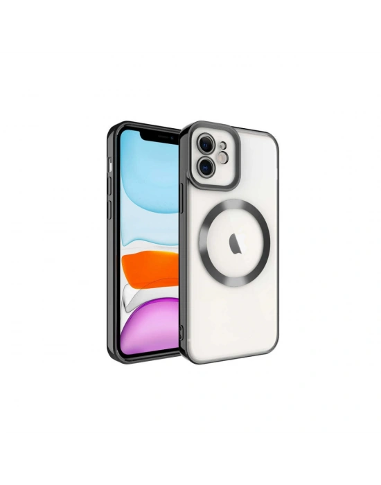 Newface iPhone 11 Kılıf Kross Magneticsafe Kapak - Siyah