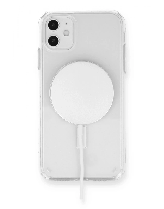 Newface iPhone 11 Kılıf Magneticsafe Şeffaf Silikon - Şeffaf
