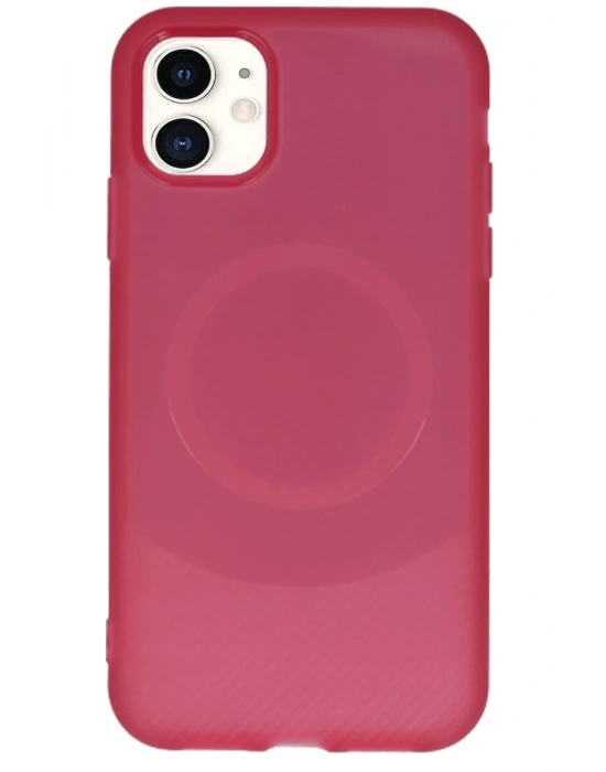 Newface iPhone 11 Kılıf Maya Karbon Kapak - Bordo