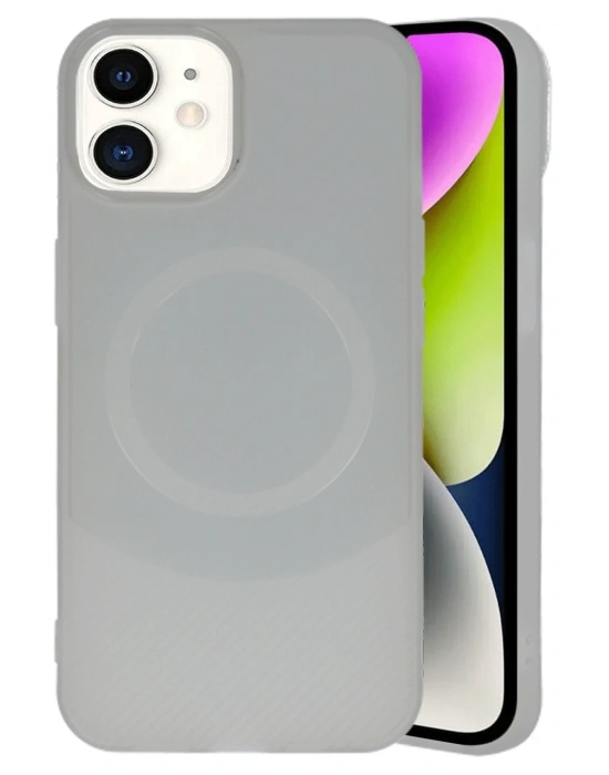 Newface iPhone 11 Kılıf Maya Karbon Kapak - Gri