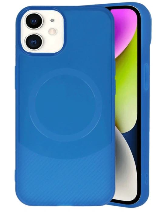 Newface iPhone 11 Kılıf Maya Karbon Kapak - Lacivert