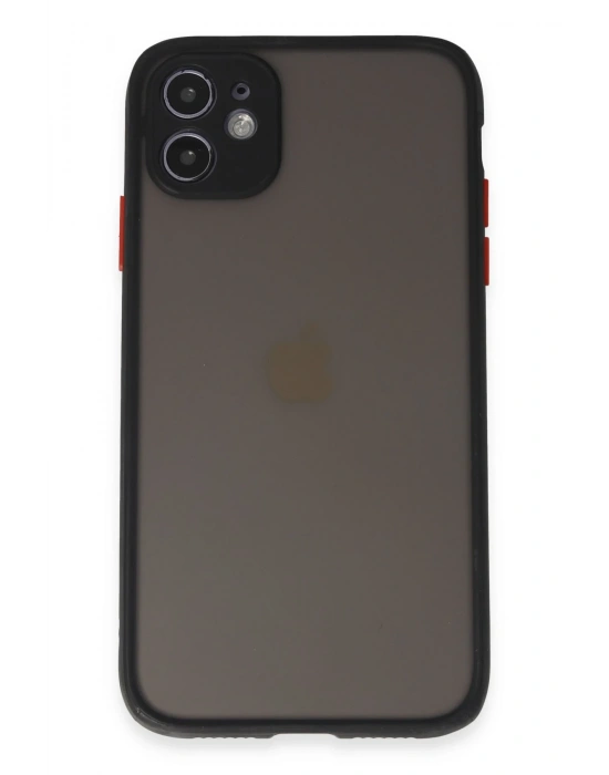 Newface iPhone 11 Kılıf Montreal Silikon Kapak - Siyah