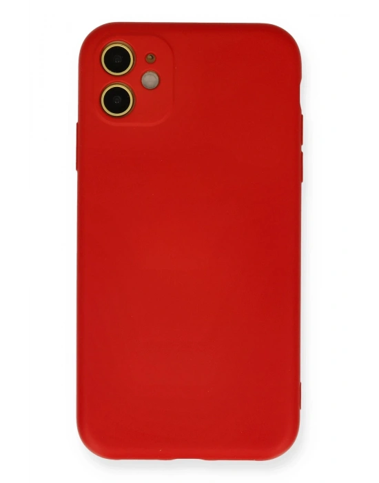 Newface iPhone 11 Kılıf Nano içi Kadife Silikon - Kırmızı