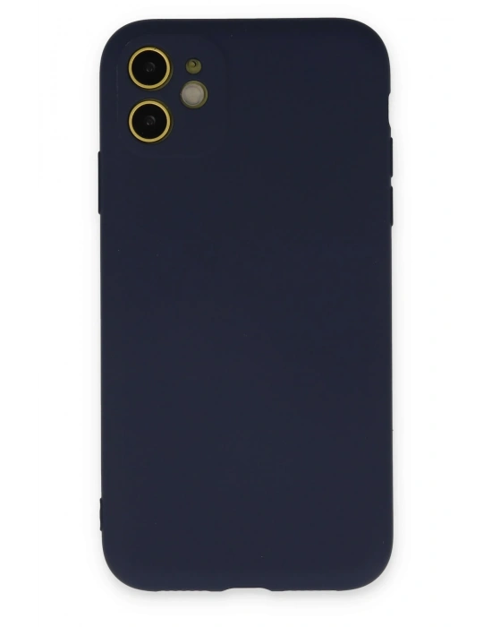 Newface iPhone 11 Kılıf Nano içi Kadife Silikon - Lacivert