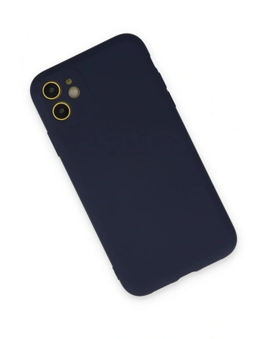 Newface iPhone 11 Kılıf Nano içi Kadife Silikon - Lacivert