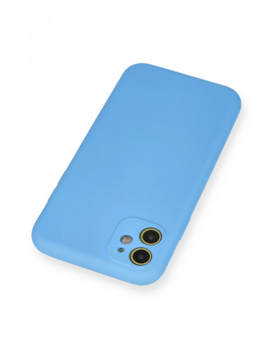 Newface iPhone 11 Kılıf Nano içi Kadife Silikon - Mavi