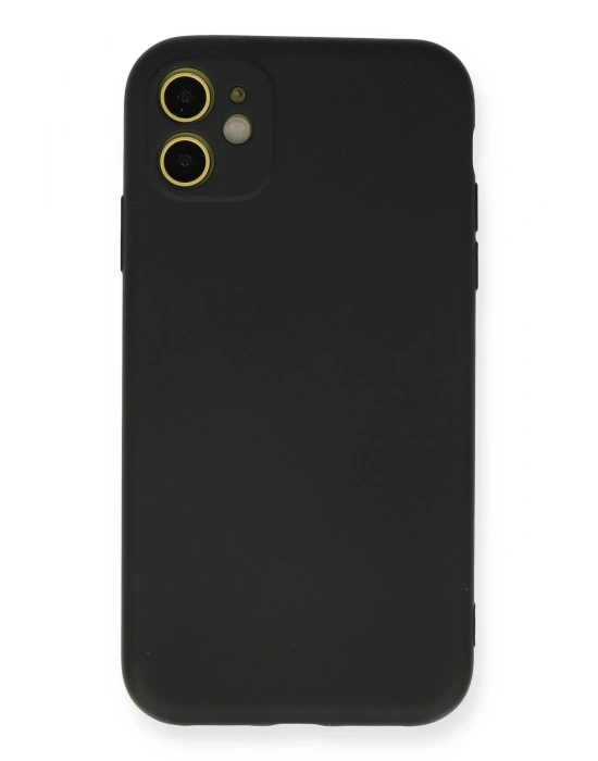 Newface iPhone 11 Kılıf Nano içi Kadife Silikon - Siyah