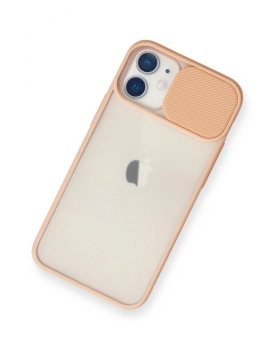 Newface iPhone 11 Kılıf Palm Buzlu Kamera Sürgülü Silikon - Pembe