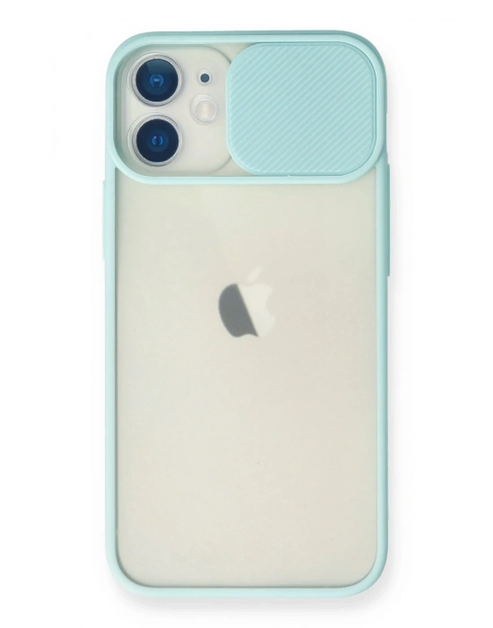 Newface iPhone 11 Kılıf Palm Buzlu Kamera Sürgülü Silikon - Turkuaz