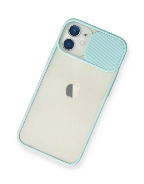 Newface iPhone 11 Kılıf Palm Buzlu Kamera Sürgülü Silikon - Turkuaz