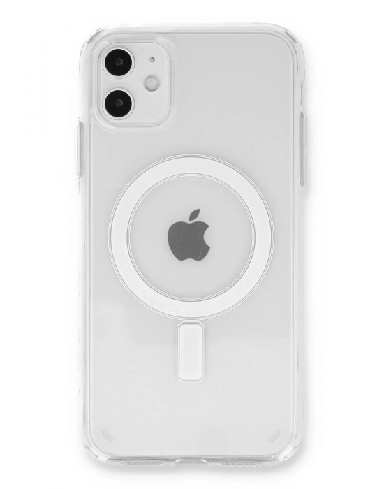 Newface iPhone 11 Kılıf Pc Real Magsafe Kapak - Şeffaf