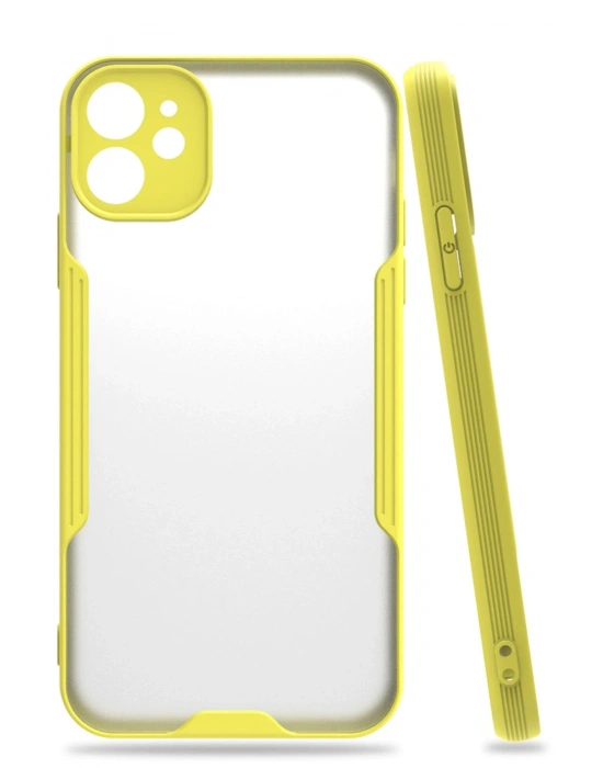 Newface iPhone 11 Kılıf Platin Silikon - Sarı