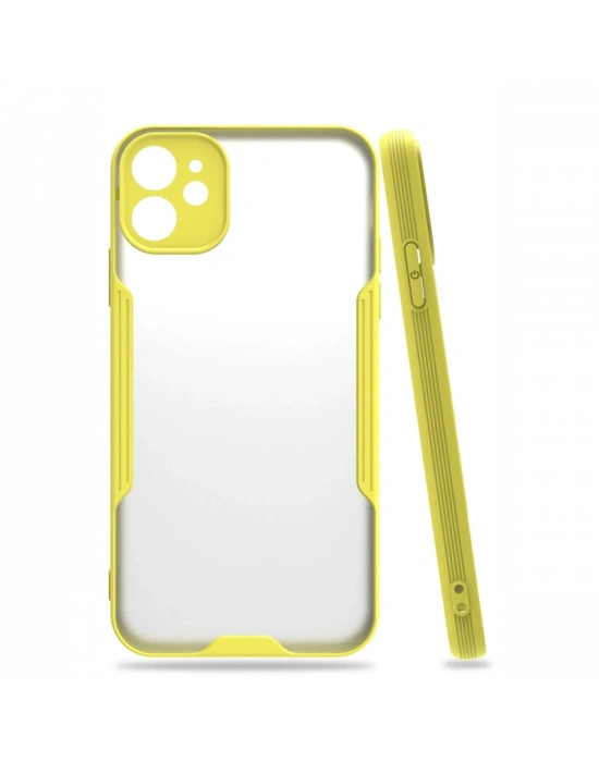 Newface iPhone 11 Kılıf Platin Silikon - Sarı