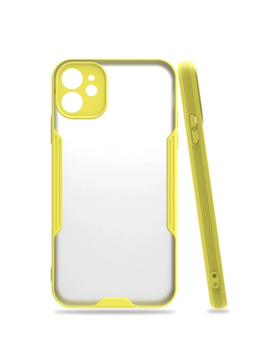 Newface iPhone 11 Kılıf Platin Silikon - Sarı