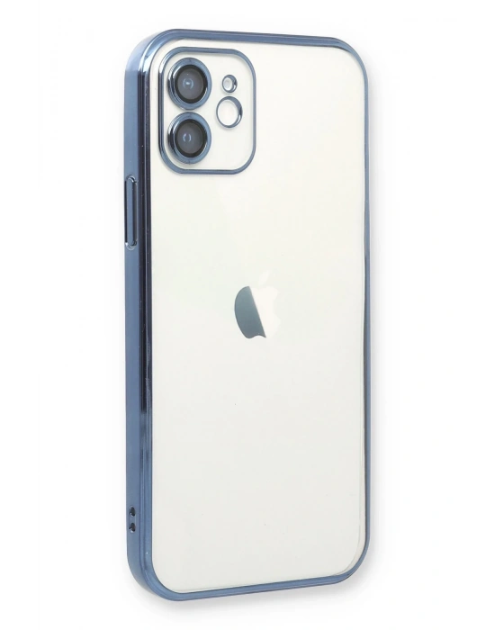 Newface iPhone 11 Kılıf Razer Lensli Silikon - Açık Mavi