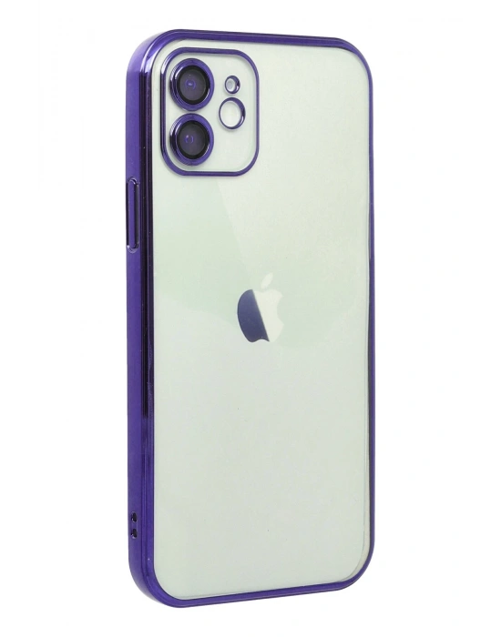 Newface iPhone 11 Kılıf Razer Lensli Silikon - Mor